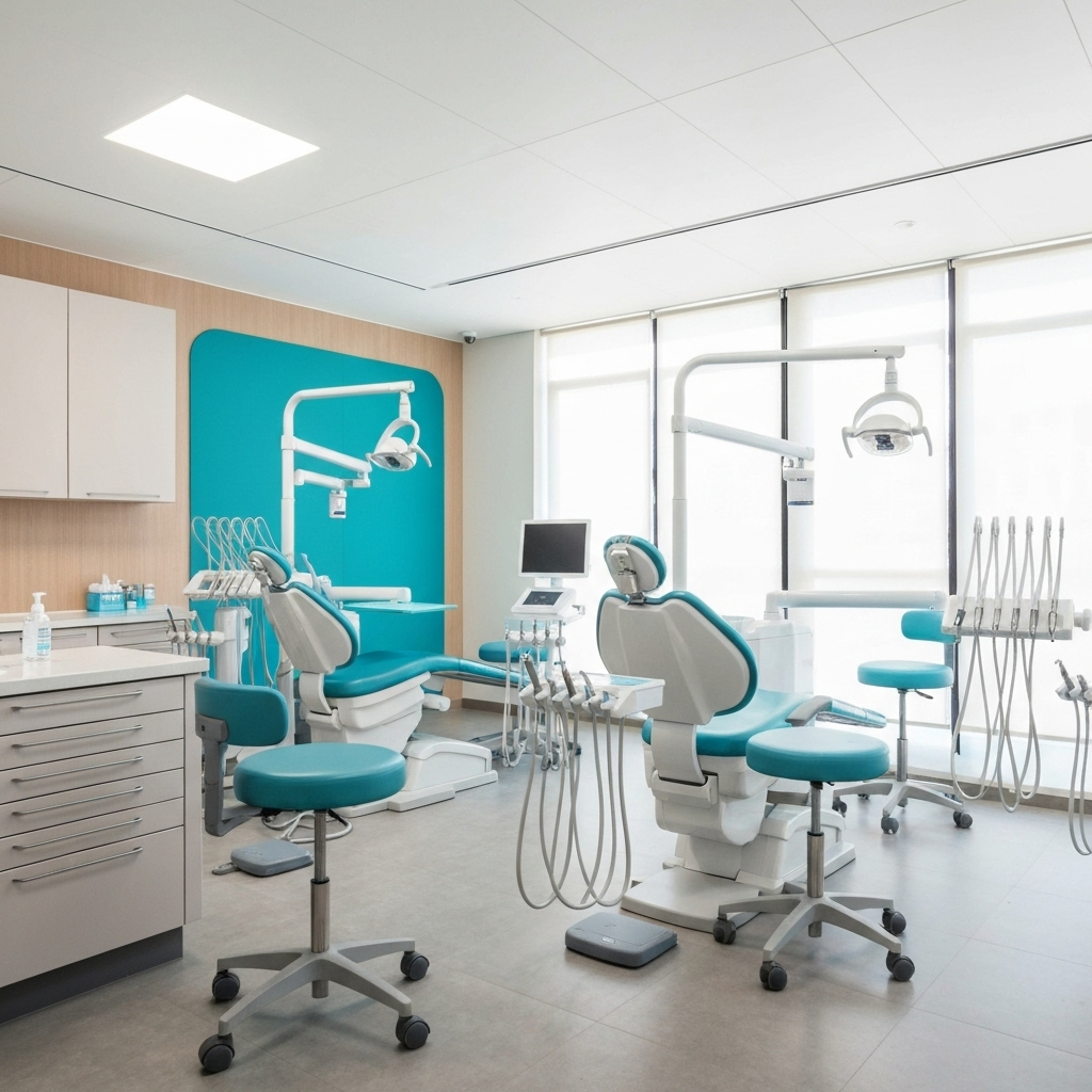 Interior moderno de Clínicas Odontológicas Odontoss 80